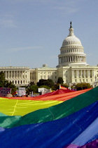 rainbow flag at the U.S. Capitol